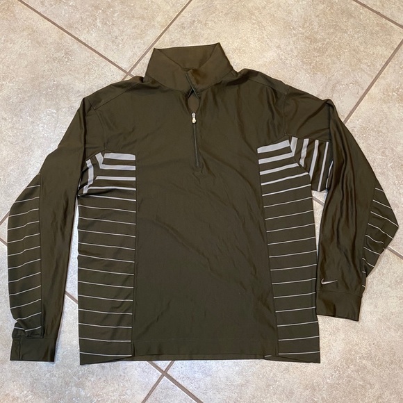Nike Other - Nike Golf Fit Dry pullover 3/4 zip green jacket
